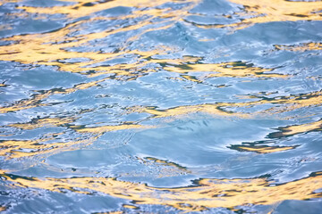 Obraz premium surf beach sunset background surf line sand orange gold abstract wallpaper