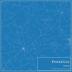 Blueprint US city map of Franklin, Texas.