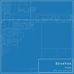 Fototapeta premium Blueprint US city map of Houston, Texas.