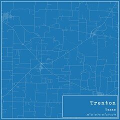 Blueprint US city map of Trenton, Texas. - obrazy, fototapety, plakaty