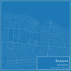 Poster Blueprint US city map of Kenner, Louisiana. © Rezona