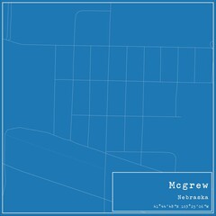 Blueprint US city map of Mcgrew, Nebraska.