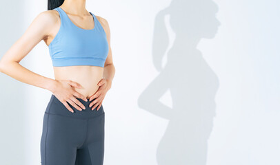 スポーティーで健康的な女性イメージ　ボディケア　ダイエット