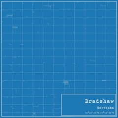 Blueprint US city map of Bradshaw, Nebraska.