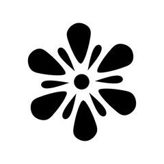 flower icon vector with simple design