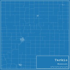 Obraz premium Blueprint US city map of Tarkio, Missouri.