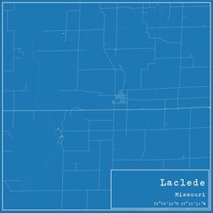 Blueprint US city map of Laclede, Missouri.