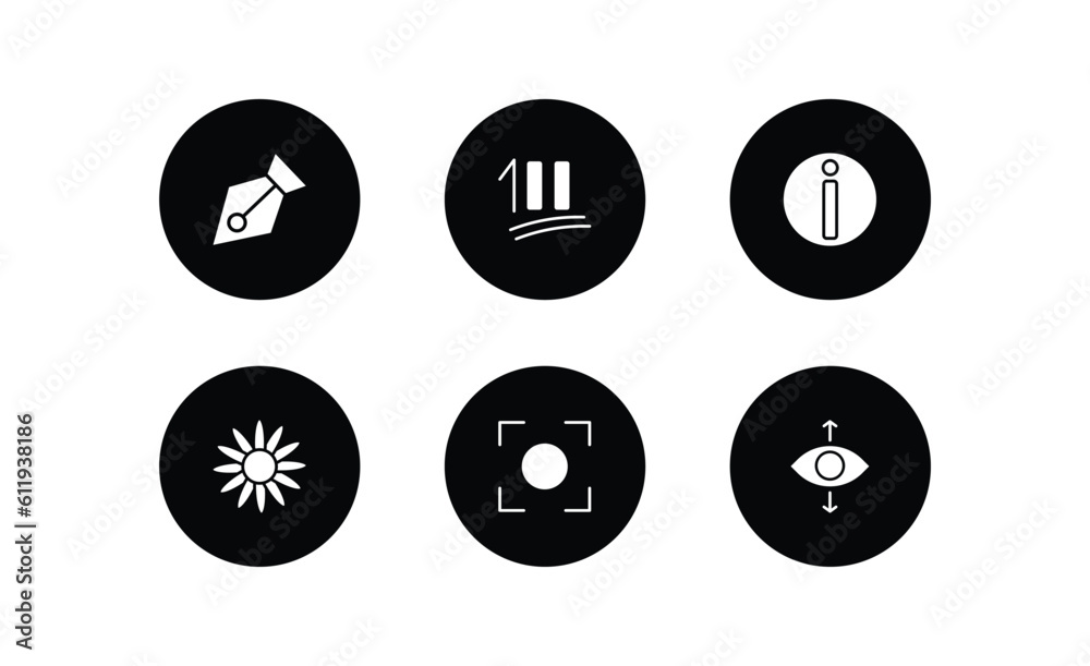 Poster user interface filled icons set. user interface filled icons pack included delete anchor point, one 