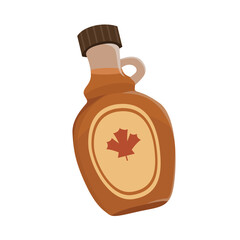 Bottle of maple syrup