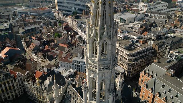  Grand Place , Aerial drone view