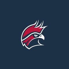 esport gaming chicken head logo vector illustration template design