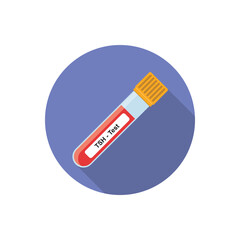 TSH Blood Test Concept Design. Vector Illustration.