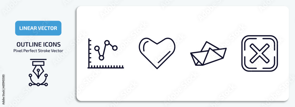 Poster user interface outline icons set. user interface thin line icons pack included multiple variable lin