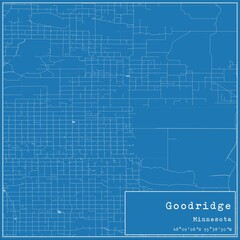 Obraz premium Blueprint US city map of Goodridge, Minnesota.