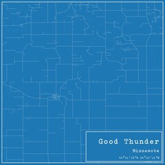 Blueprint US city map of Good Thunder, Minnesota.