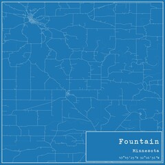 Blueprint US city map of Fountain, Minnesota.