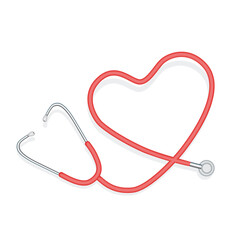 stethoscope icon with heart shape. Health and medicine symbol, Isolated vector illustration love