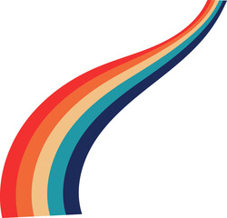 retro rainbow vector