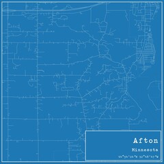 Blueprint US city map of Afton, Minnesota.