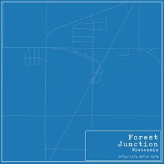 Blueprint US city map of Forest Junction, Wisconsin.