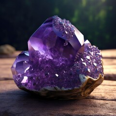 Amethyst stone violet - generative AI