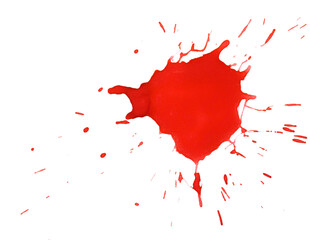 Fototapeta na wymiar Blood splatters. Red blots of watercolor Realistic bloody splatters for Halloween Drop of blood concept.