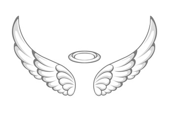 angel wings icon vector 
