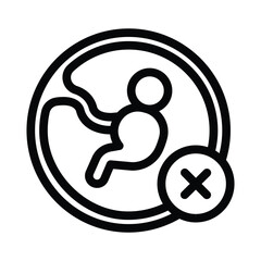 no abortion line icon illustration vector graphic