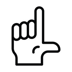 loser line icon illustration vector graphic