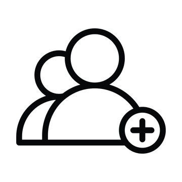 friend request line icon illustration vector graphic