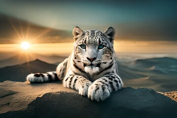 portrait of a tiger in the sun