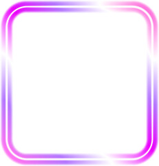 Abstract neon frame. Shining and glowing border. Copy space for your images, text, lettering, pictures, photos and designs.