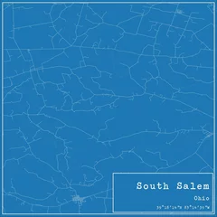 Fotobehang Blueprint US city map of South Salem, Ohio. © Rezona
