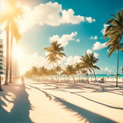 palm trees on the beach