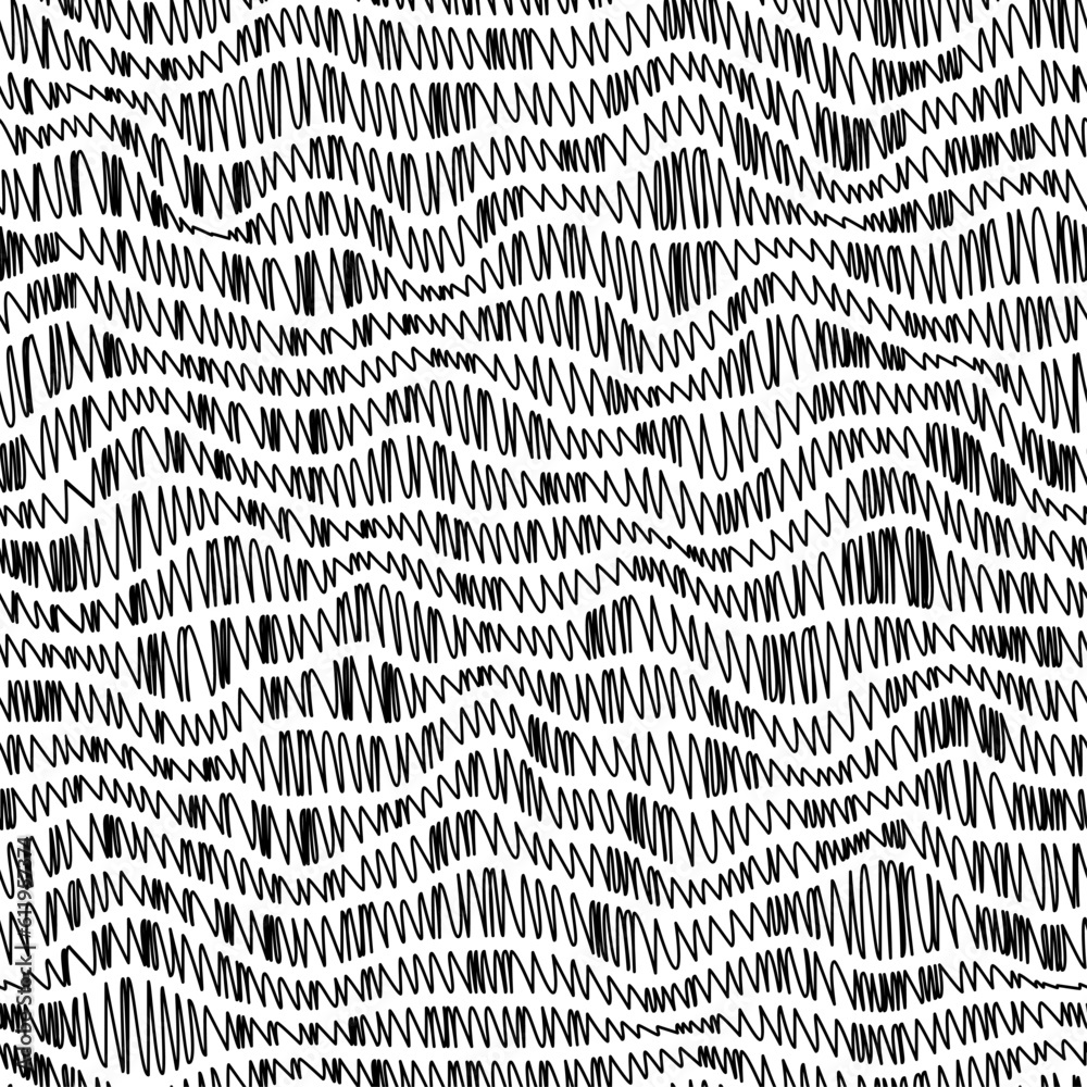 Aufkleber Simple monochrome scribble abstract pattern. Seamless vector random texture