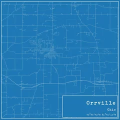 Fotobehang Blueprint US city map of Orrville, Ohio. © Rezona