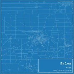 Fotobehang Blueprint US city map of Salem, Ohio. © Rezona