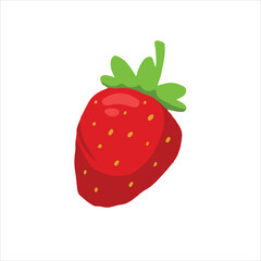 Strawberry fruit cartoon vector illustration
