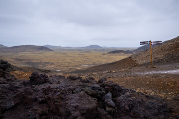 sign on the moutain path