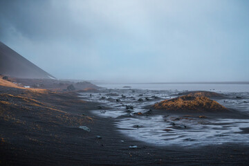 clouds over the ocean in iceland
