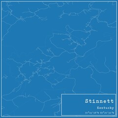 Blueprint US city map of Stinnett, Kentucky.
