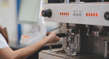 Barista Prepare Coffee Working Order Concept