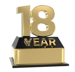 Top Gold And ANNIVERSAYR 3d render