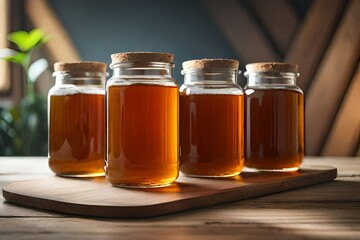 jar of honey and spoon