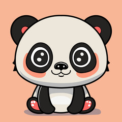 Bamboo Pals Cute Panda Illustration Cartoon Icon Animal Nature Icon Concept Isolated Premium Vector. Flat Cartoon Style