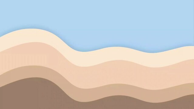 Abstract background of human skin color. Animated wave effects on the background of the gradient pastel. Animated summer background.