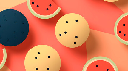 Fototapeta premium cut watermelon on a background with seed created with Generative Ai 
