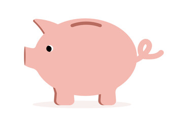 Piggy bank vector illustration.