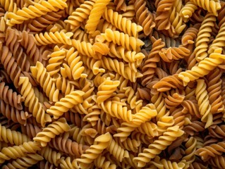 Dry Italian pasta background healthy food photo Top view created with Generative AI technology.