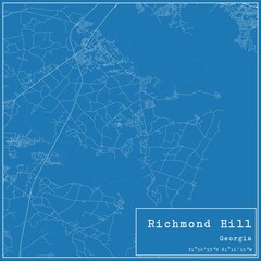 Blueprint US city map of Richmond Hill, Georgia.